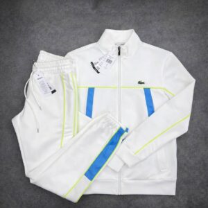 Lacoste Striped Tracksuit White
